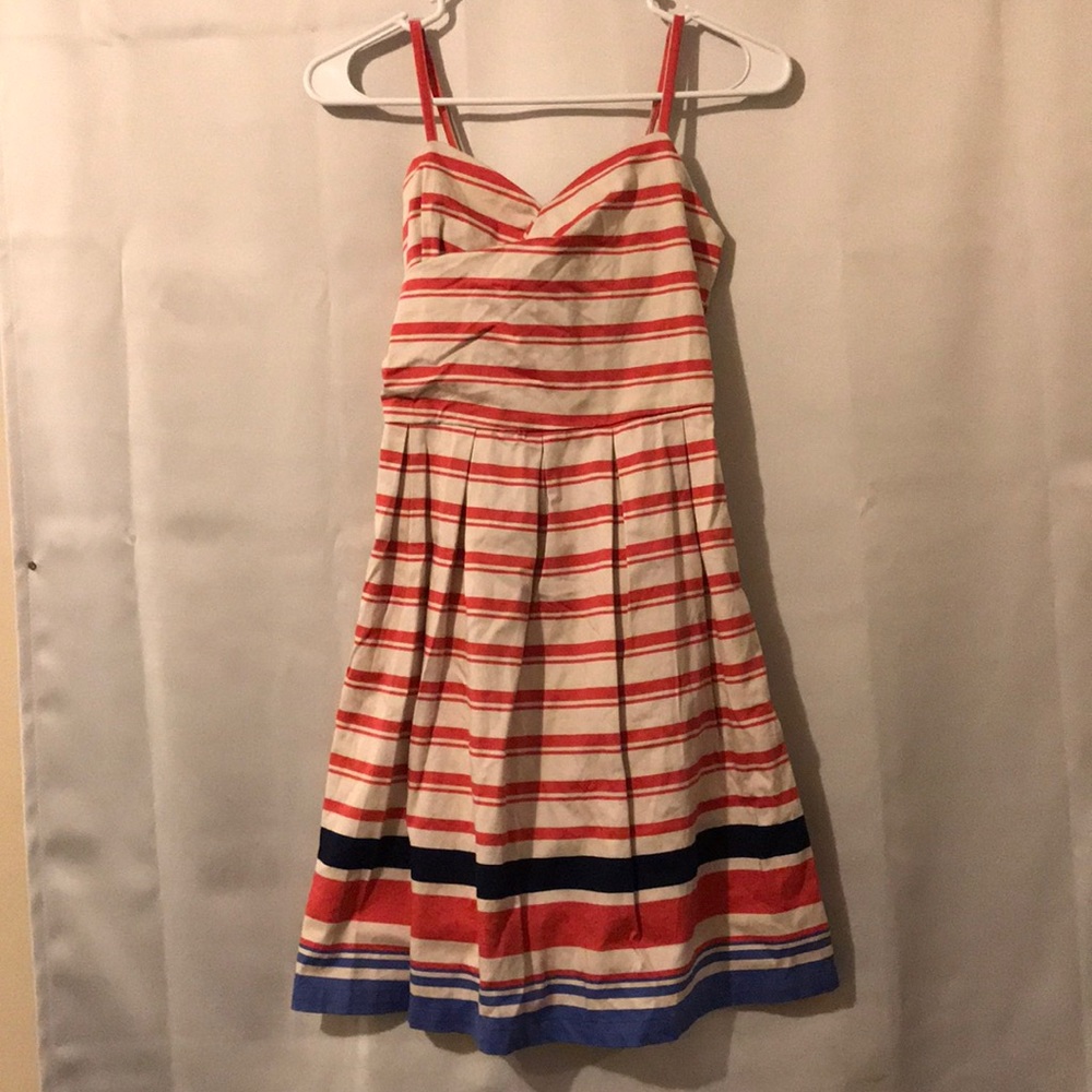 Women’s Red Camel Coral & Blue Sundress Size: S
